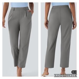 HALARA Women's Straight-Leg Dress Pants in Gray